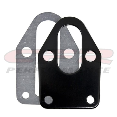 Cfr Performance CFR HZ-2059-PBK Steel Chevy SB Fuel Pump Mounting Plate - Black HZ-2059-PBK